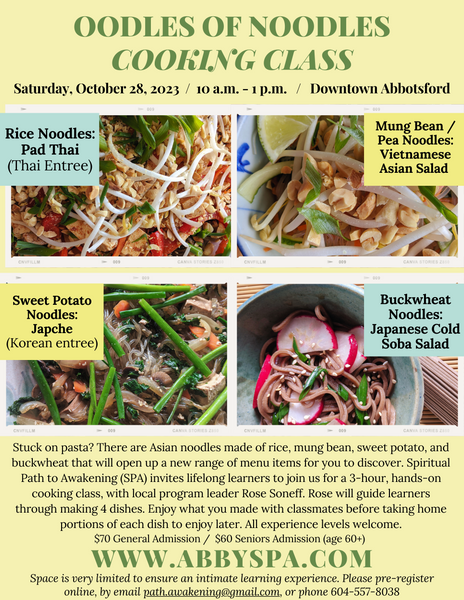 SOLD OUT | Oodles of Noodles Cooking Class