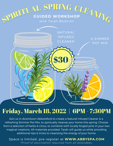 Spiritual Spring Cleaning: Natural Infused Cleaner & Simmer Pot Mix Guided Workshop
