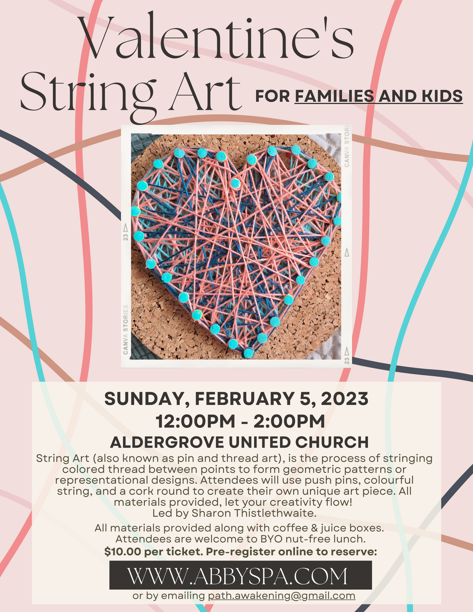 Valentine’s String Art for Families & Kids